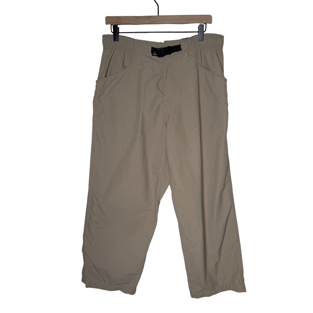 Prana Breathe Hiking Pants Mens L Tan  Gorpcore Lightweight Nylon Utility Travel